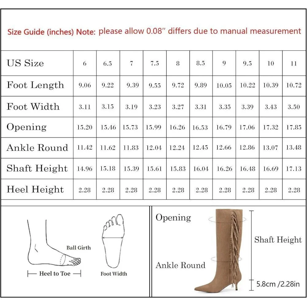 Women Suede Camel Knee High Boots Kitten Heels Tall Pointed Toe Long Boots